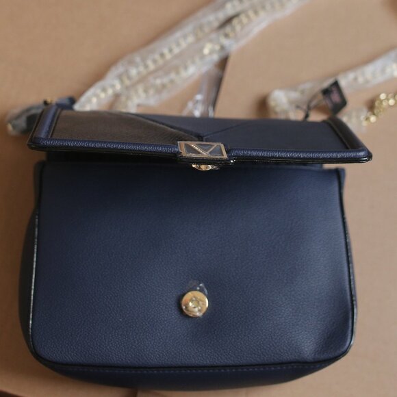 NWT Limited Edition Victoria Medium Shoulder Bag, Midnight Blue. - Picture 7 of 10